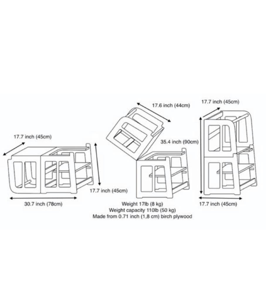 2-in-1 Montessori Step Stool & Desk